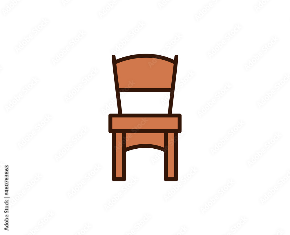 Chair line icon. Vector symbol in trendy flat style on white background. Office sing for design. Chair line icon. Vector symbol in trendy flat style on white background. Office sing for design.