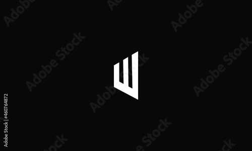 W letter logo with negative space for illustration use