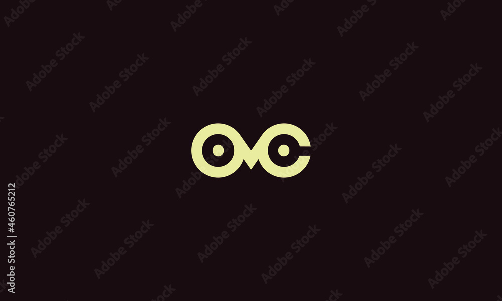 Owl eyes minimal logo design