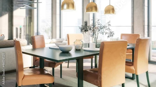 Wallpaper Mural Cute Penthouse Open Area Loft  - loopable 3D Visualizationom Torontodigital.ca