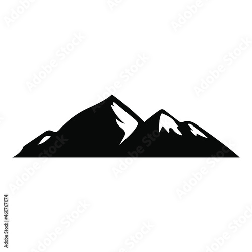 black mountain logo, illustration and vector