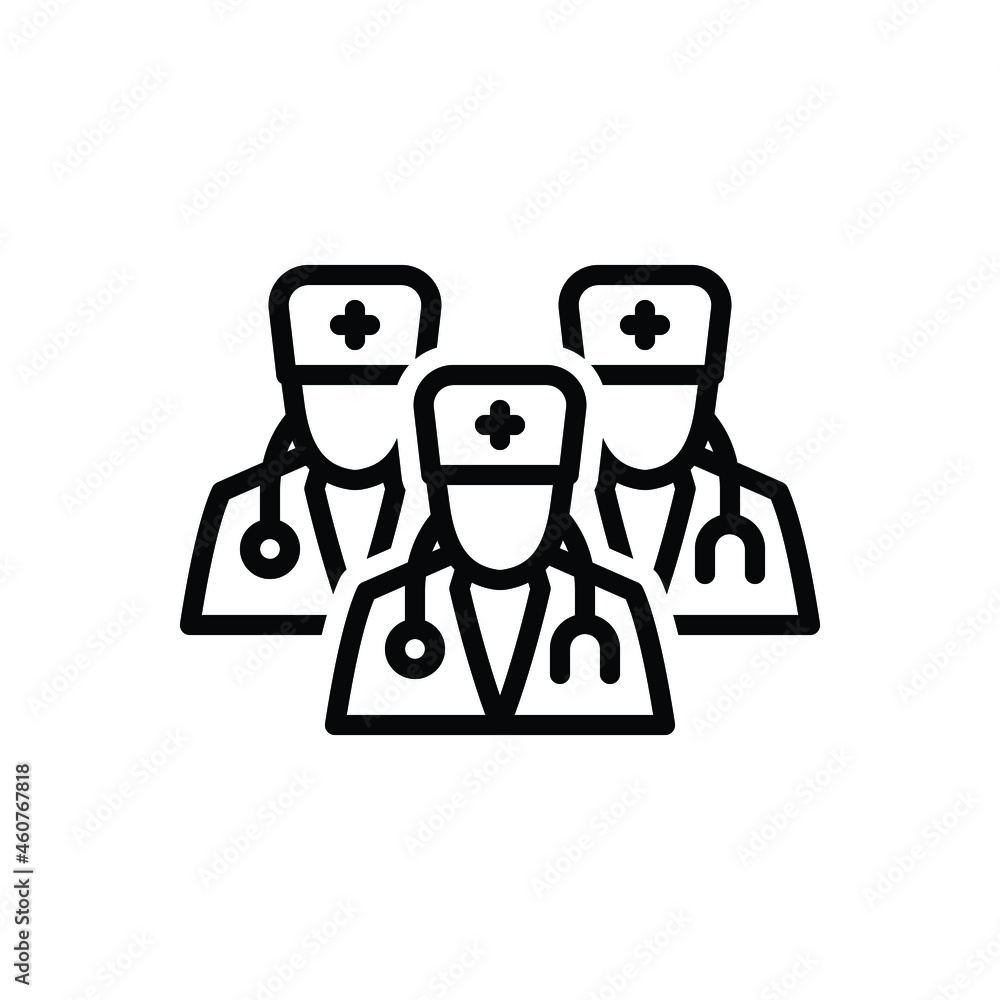 Black line icon for physicians Black line icon for physicians