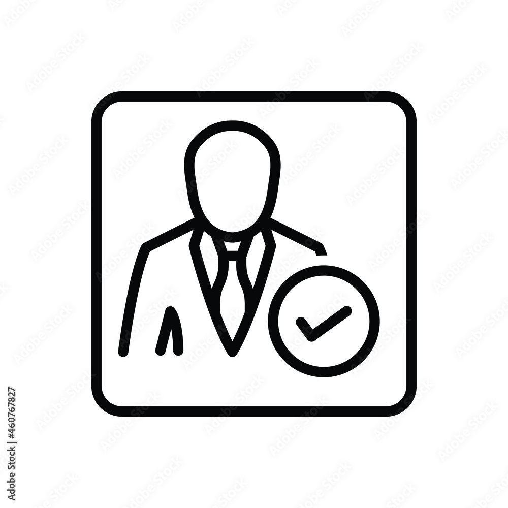 Black line icon for candidate Black line icon for candidate