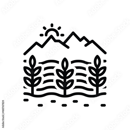 Black line icon for yields