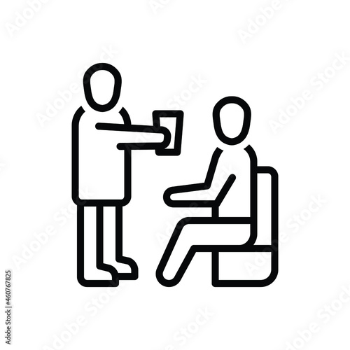 Black line icon for would