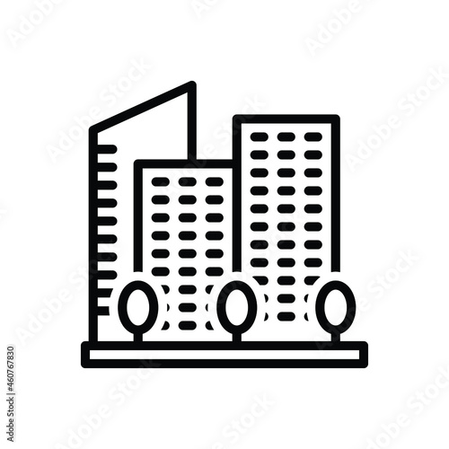 Black line icon for sector