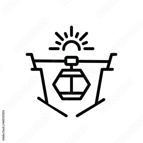 Black line icon for extreme