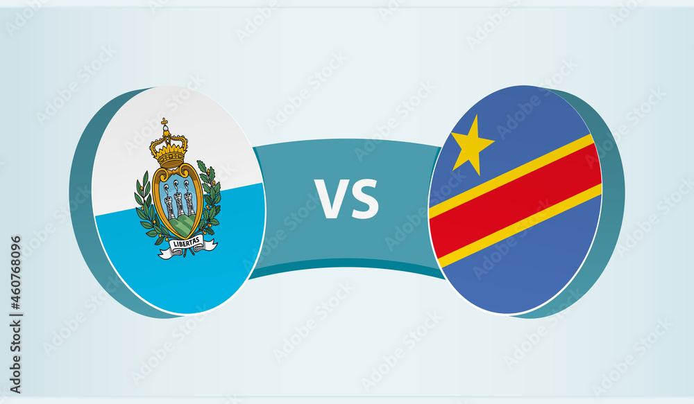 San Marino versus DR Congo, team sports competition concept. San Marino versus DR Congo, team sports competition concept.