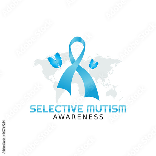 vector graphic of selective mutism awareness good for selective mutism awareness celebration. flat design. flyer design.flat illustration.