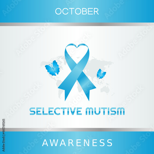 vector graphic of selective mutism awareness good for selective mutism awareness celebration. flat design. flyer design.flat illustration.