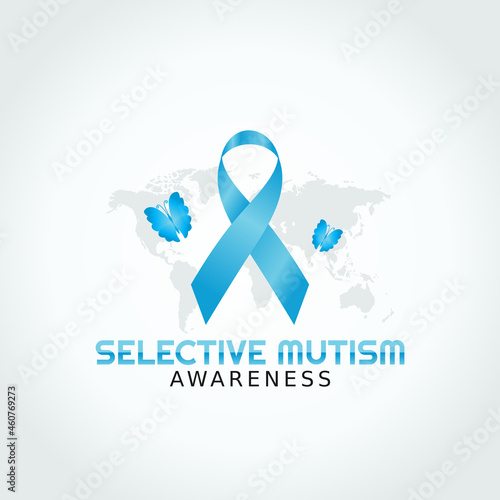 vector graphic of selective mutism awareness good for selective mutism awareness celebration. flat design. flyer design.flat illustration.