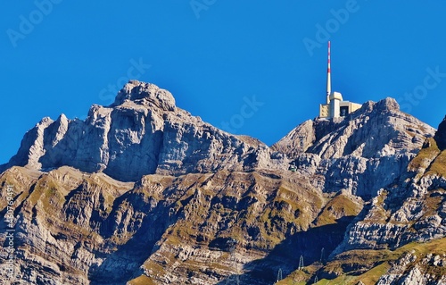 Säntis-Gipfel von Norden, Alpen, Ostschweiz