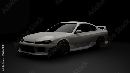 an image of old car rendered and modeled with the help of blender. © Ajay