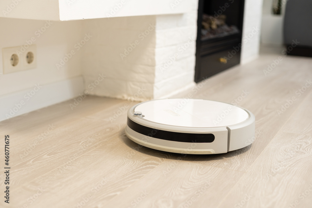 robotic vacuum cleaner on the floor robotic vacuum cleaner on the floor