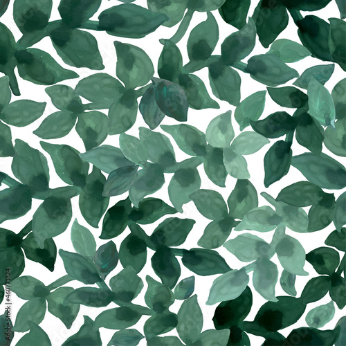 Vector seamless hand drawn floral background. Background with watercolor foliage. Seamless pattern. Can be used for wallpaper, pattern fills, web page background, surface textures, textile print.