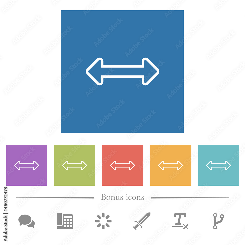 Resize horizontal outline flat white icons in square backgrounds Resize horizontal outline flat white icons in square backgrounds