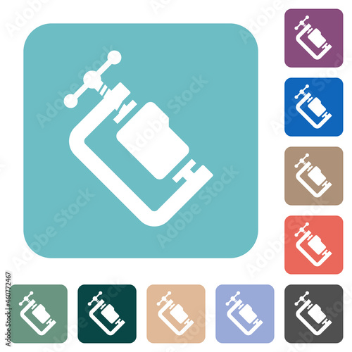 Folder compression solid rounded square flat icons