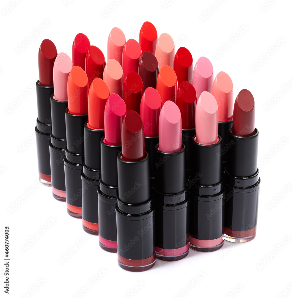 Lipsticks isolated on white background Lipsticks isolated on white background