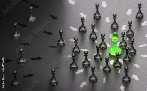 Charismatic person, attract people attention. Aura of attraction concept.