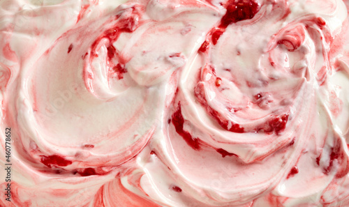 Red strawberry ice cream background photo