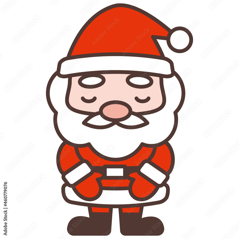 お辞儀をするかわいいサンタクロースのキャラクター Santa Claus bowing vector illustration お辞儀をするかわいいサンタクロースのキャラクター Santa Claus bowing vector illustration