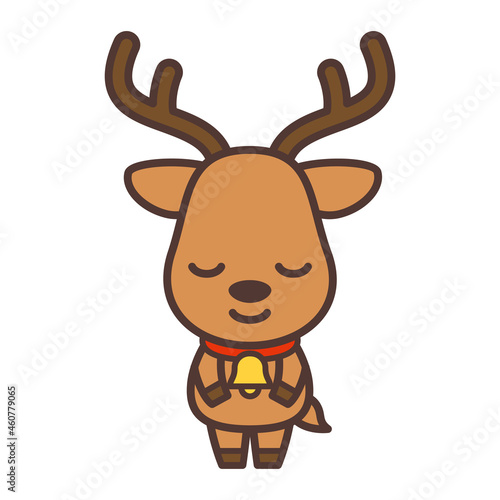                                                 bowing reindeer vector illustration