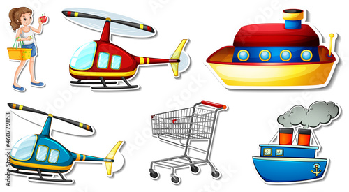 Random stickers with transportable vehicle objects