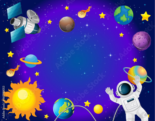 A banner outer space scence background