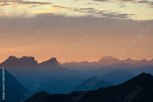 Wallpaper Mural sunrise in the swiss alps Torontodigital.ca