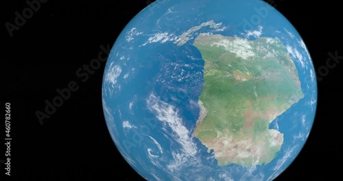 Supercontinent Vaalbara in earth planet and moon photo