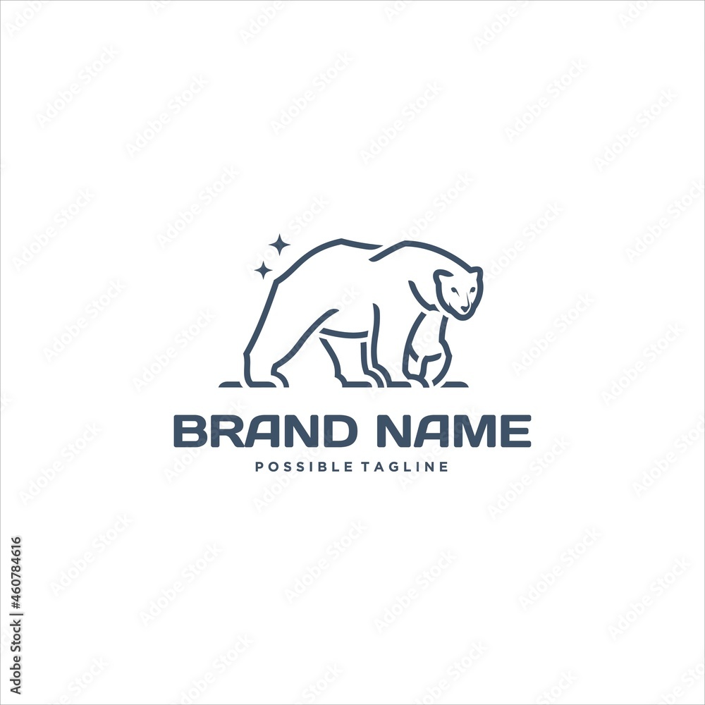 Polar Bear Logo Design Vector Image Polar Bear Logo Design Vector Image