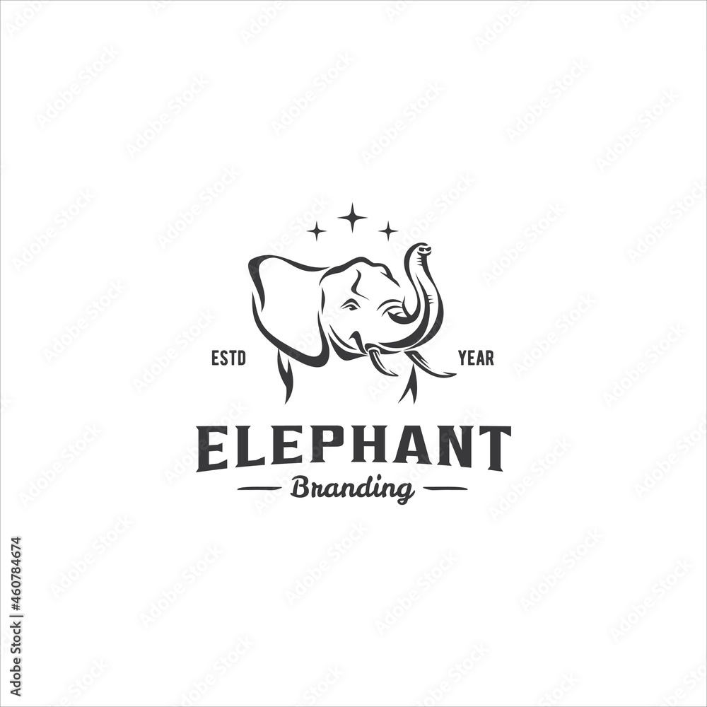 Obraz premium Elephant Logo Design Vector Image