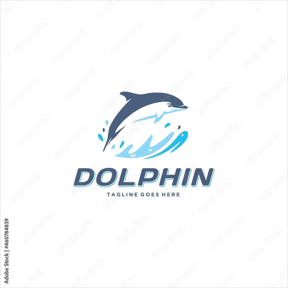 Dolphin Fish Logo Design Vector Image Dolphin Fish Logo Design Vector Image