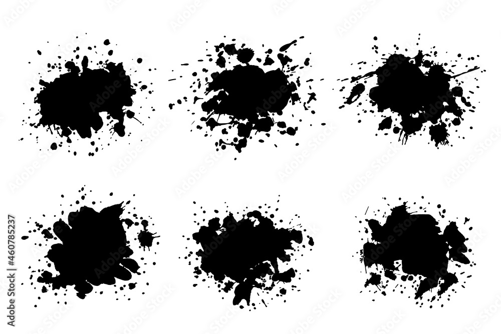 Grunge ink blot with streaks,splashes,spots,dots,streaks.Abstract spot.Splatters of paint, watercolor for Rorschach Test.Use for the design of postcards,banners,posters. Isolated.Vector illustration Grunge ink blot with streaks,splashes,spots,dots,streaks.Abstract spot.Splatters of paint, watercolor for Rorschach Test.Use for the design of postcards,banners,posters. Isolated.Vector illustration
