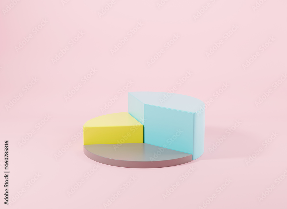 Donut chart graph growth diagram Infographics elements analysis on pink background, Business info empty circle graphics pie donut table, finance web design template, 3D rendering illustration Donut chart graph growth diagram Infographics elements analysis on pink background, Business info empty circle graphics pie donut table, finance web design template, 3D rendering illustration