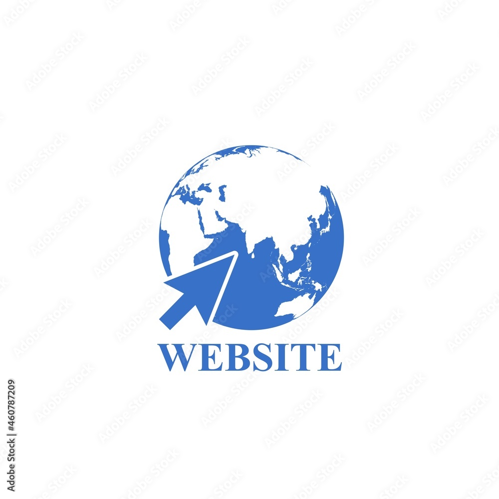Blue Website icon isolated on white background Blue Website icon isolated on white background
