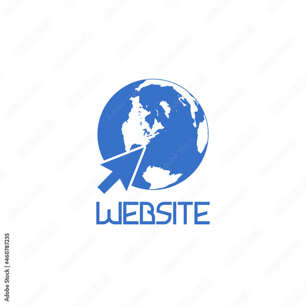 Blue Website icon isolated on white background Blue Website icon isolated on white background