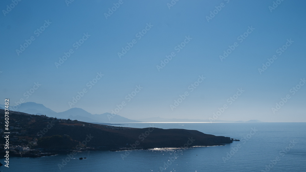 Scenic view on the seashore of Crete