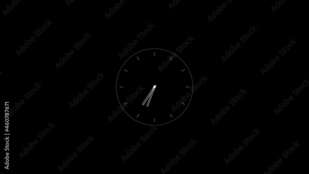 Time clock isolated icon for watch design. Clock icon in flat style, timer on black background. Business watch. Time clock isolated icon for watch design. Clock icon in flat style, timer on black background. Business watch.