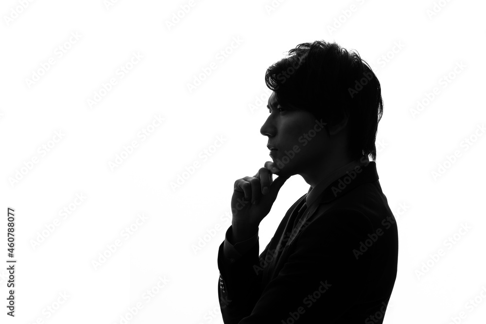 考える男性 シルエット 考える男性 シルエット