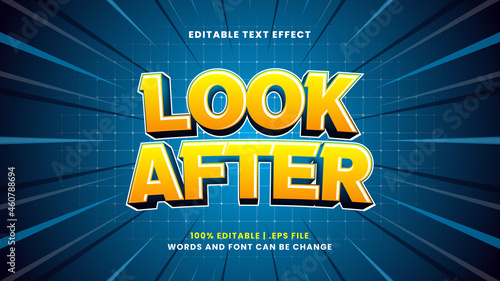 Look after editable text effect in modern 3d style