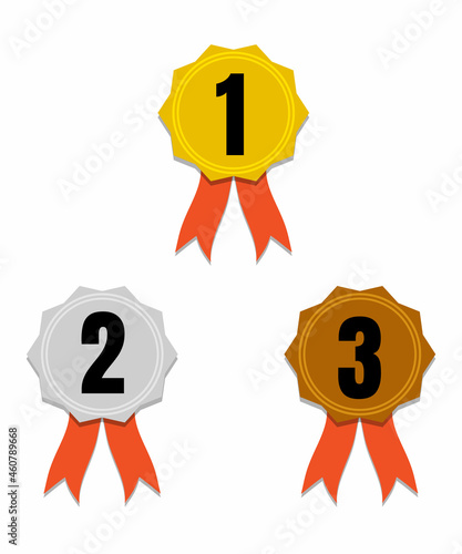 Number 1 badge vector illustration