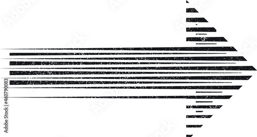 Grunge textured sideways Set . Linear signs collection. Arrow Design .four elements for your design.Striped direction. vector illustration