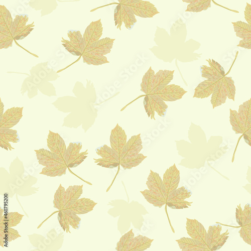 Seamless pattern with autumn leaves