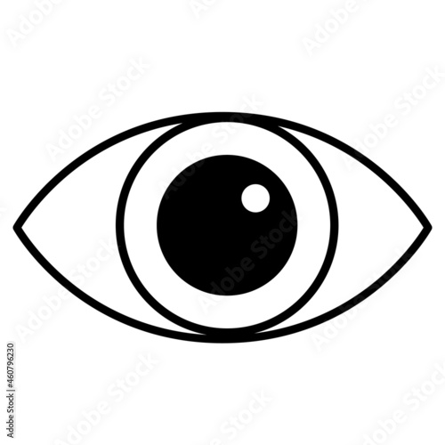 Eye healthcare help icon vector black/white