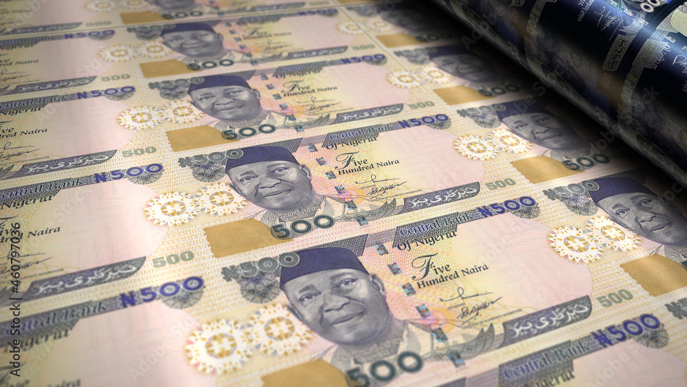 Nigerian Naira money banknotes pack illustration Nigerian Naira money banknotes pack illustration
