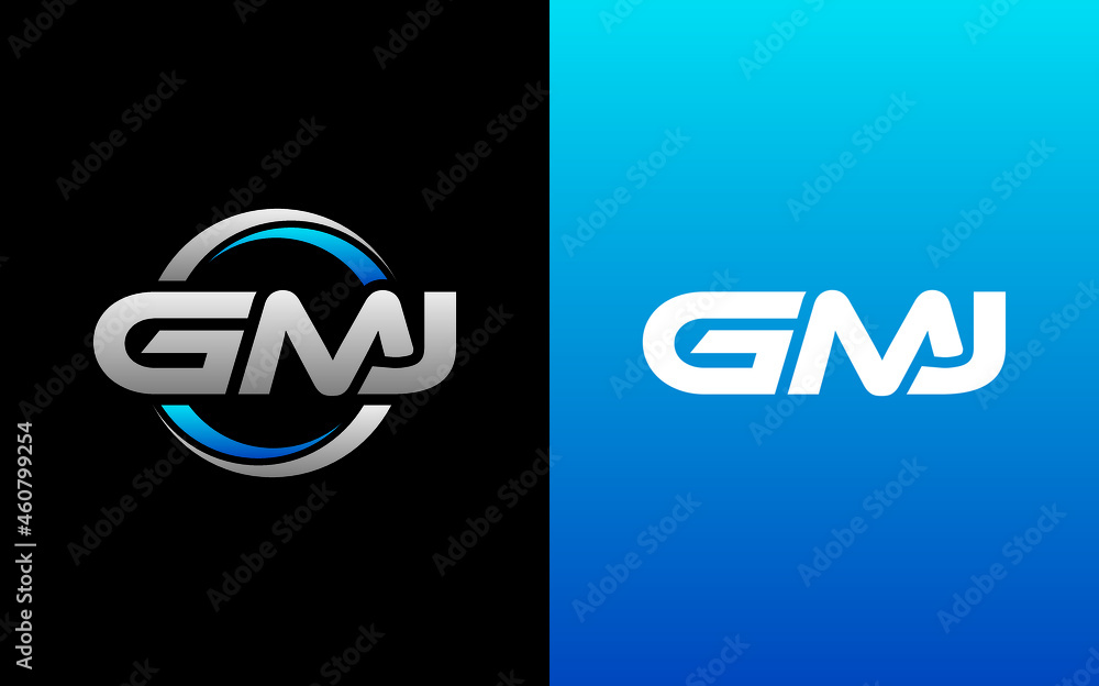 GMJ Letter Initial Logo Design Template Vector Illustration GMJ Letter Initial Logo Design Template Vector Illustration