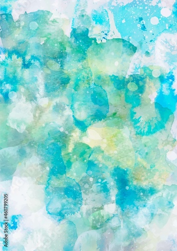 緑の幻想的なキラキラ水彩テクスチャ背景
