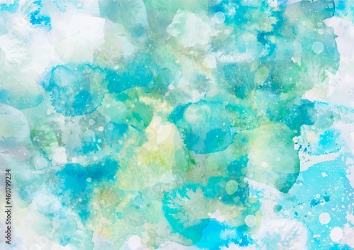 幻想的な水彩の水色テクスチャ背景
