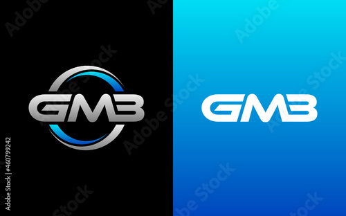 GMB Letter Initial Logo Design Template Vector Illustration photo